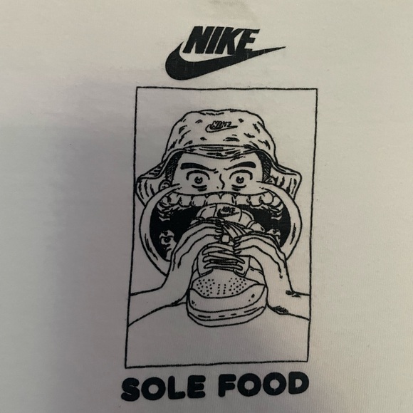 Nike White Graphic Tee with Sole Food Design - Picture 6 of 6